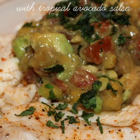 pan seared dover sole with tropical avocado salsa