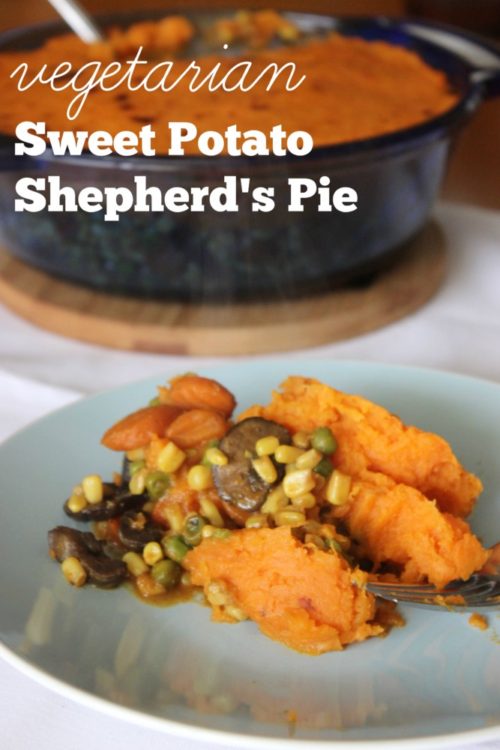 Vegetarian Sweet Potato Shepherd's Pie #SundaySupper