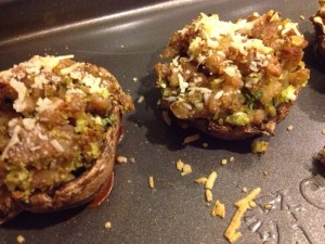 Farro Stuffed Mushrooms with HarvestSnaps SnappeaCrisps