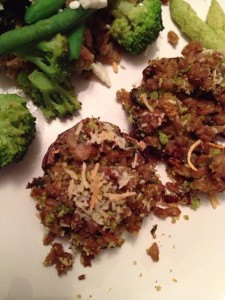 Farro Stuffed Mushrooms with HarvestSnaps Snappea Crisps