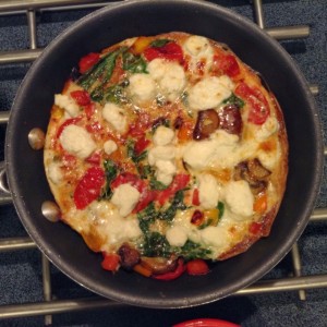Spinach, Peppers, Mushroom and Tomato Frittata #PepperParty