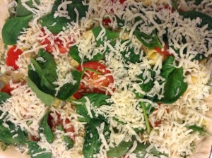 Homemade Pizza Night! Spinach and Artichoke Pesto Pizza