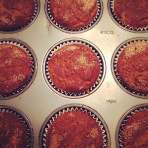 Healthy Chocolate Chai Pumpkin Muffins