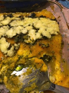 Butternut Squash and Sage Pesto Gratin with Crumbled Gorgonzola 