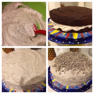 Cookies and Cream Chocolate Layer Cake