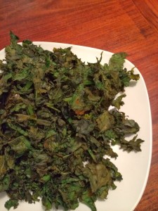 Tumeric, Ginger and Garlic Kale Chips