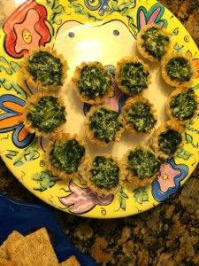 Mini Spinach Cups #FootballPartyApps