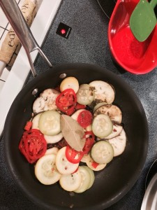 Easy Skillet Ratatouille with Chickpeas and Feta