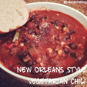 New Orleans Style Vegetarian Chili for #SundaySupper