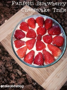 Funfetti Strawberry Cheesecake Trifle for #SundaySupper