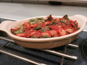 Baked Gnocchi with Spinach and Homemade Tomato Sauce for #WeekdaySupper