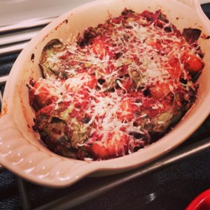 Baked Gnocchi with Spinach and Homemade Tomato Sauce for #WeekdaySupper