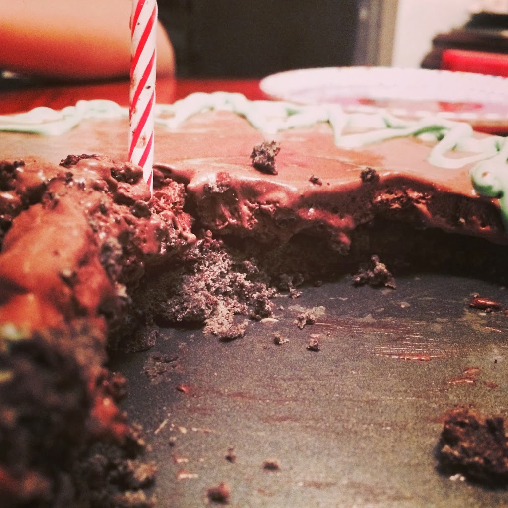 Birthday Celebration with Mint Chocolate Pudding Pie