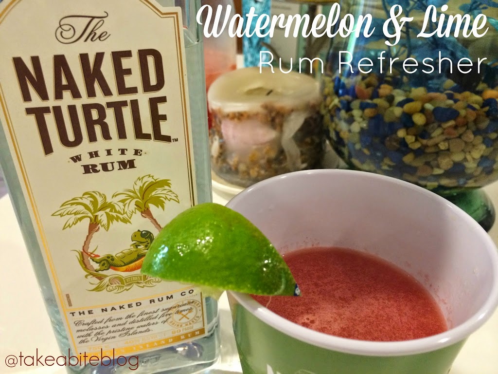 Watermelon and Lime Refresher with Naked Turtle White Rum