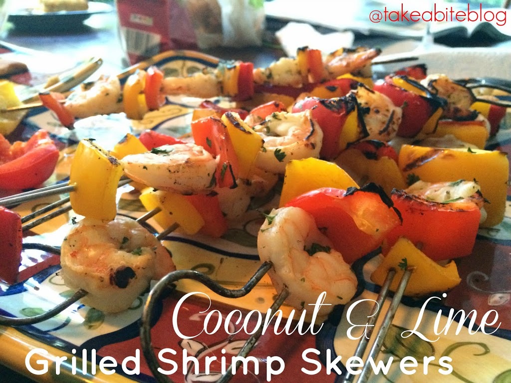 Coconut and Lime Grilled Shrimp Skewers for #SundaySupper