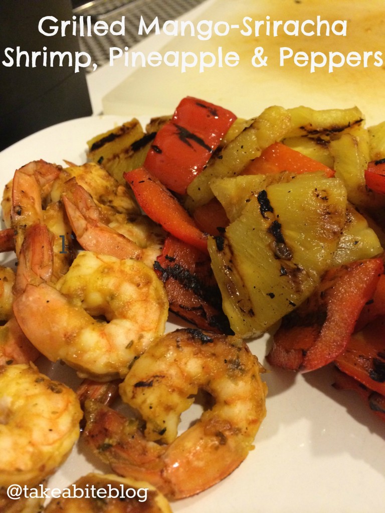 Grilled Mango-Sriracha Shrimp, Pineapple & Peppers - Take A Bite Out of Boca #winePW