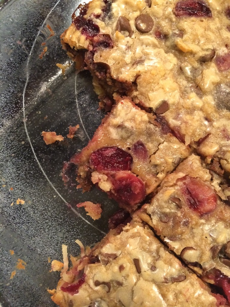 Cherry Coconut and Chocolate Chip Blondies - Take A Bite Out of Boca