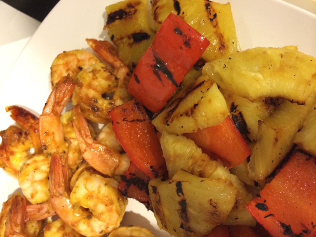 Grilled Mango-Sriracha Shrimp, Pineapple & Peppers - Take A Bite Out of Boca #winePW