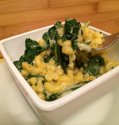 skinny spinach mac and cheese #sundaysupper