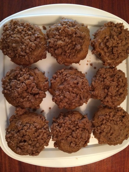 pumpkin coffeecake muffins