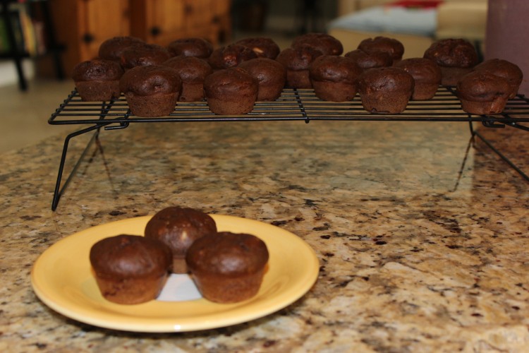 mini chocolate banana muffins #leftoversclub