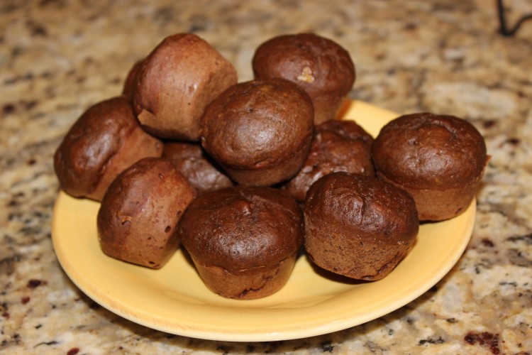 mini chocolate banana muffins #leftoversclub