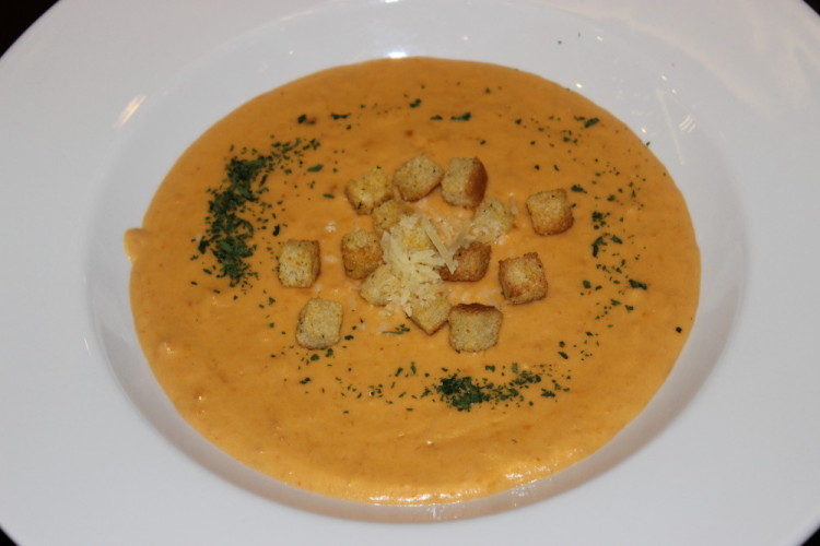 lobster bisque at The Shrimp House in Boca Raton