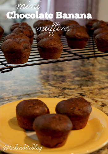 mini chocolate banana muffins #leftoversclub