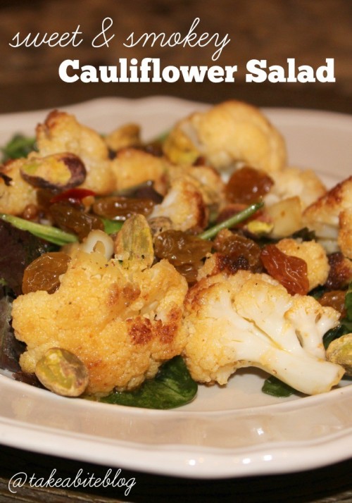Sweet & Smokey Cauliflower Salad #SundaySupper