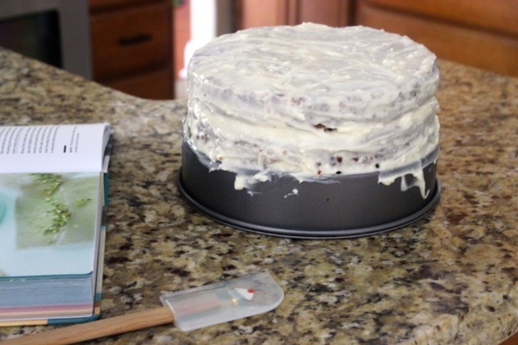 Carrot Cake with Lemon Cream Cheese Icing #SundaySupper