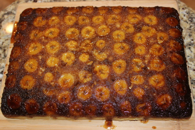 Brown Sugar Banana Upside Down Cake