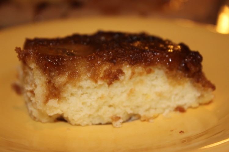 Brown Sugar Banana Upside Down Cake