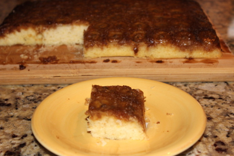 Brown Sugar Banana Upside Down Cake