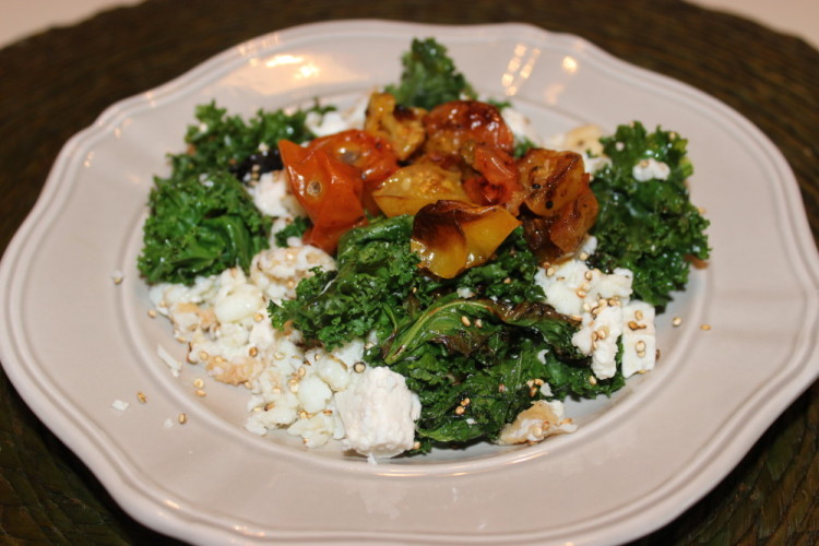 Kale and Toasted Quinoa Egg White Scramble #Brunchweek