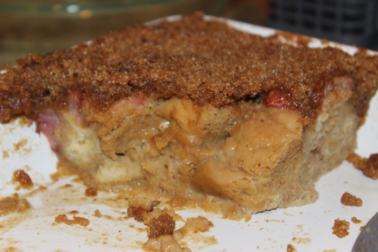 Strawberry Streusel French Toast Casserole