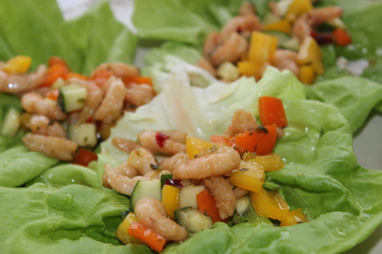 Spicy Shrimp Lettuce Wraps #SundaySupper