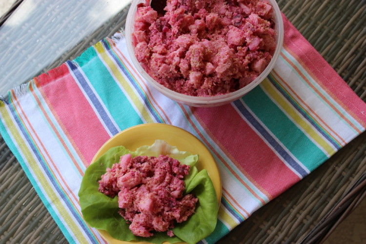 Pink Potato Salad with Quinoa and Beets #FWCon