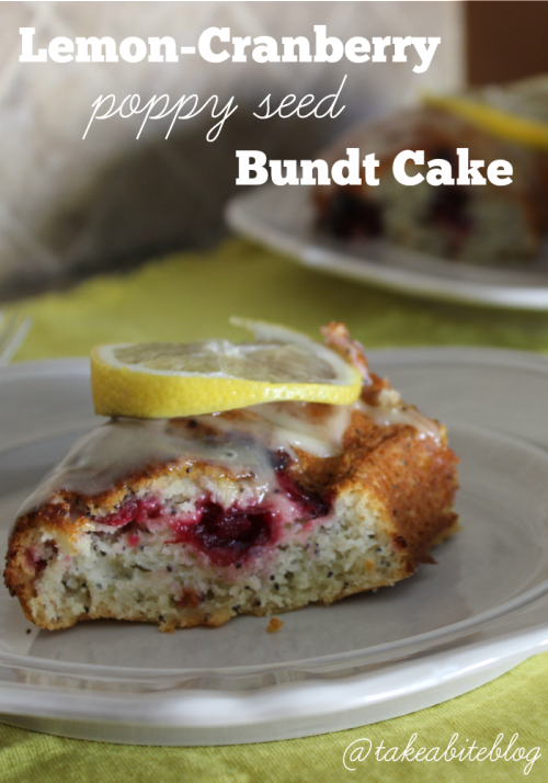 Lemon-Cranberry Poppyseed Bundt Cake #BundtBakers