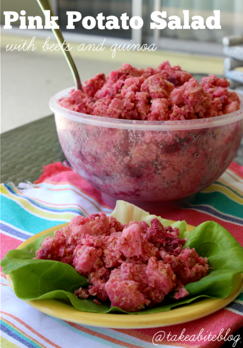 Pink Potato Salad with Quinoa and Beets #FWCon