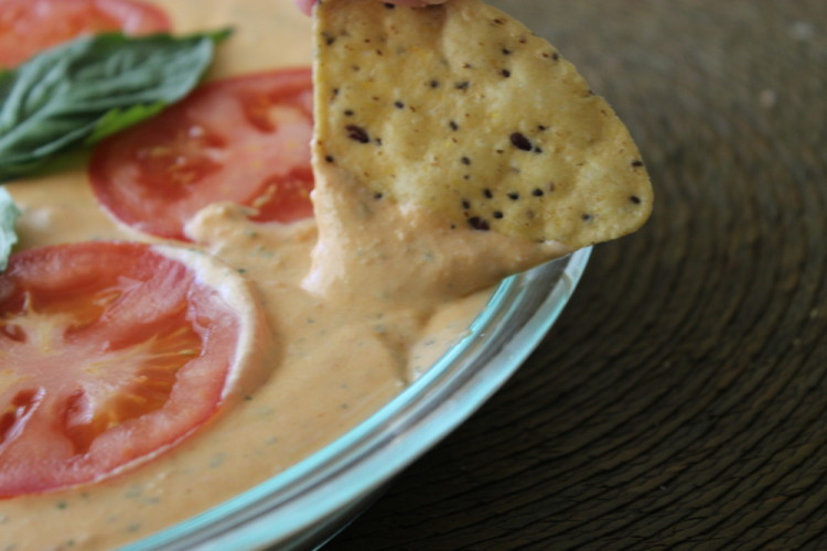 Margherita Pizza Dip #stonyfieldblogger