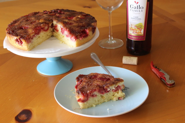 Raspberry Upside Down Cake #SundaySupper