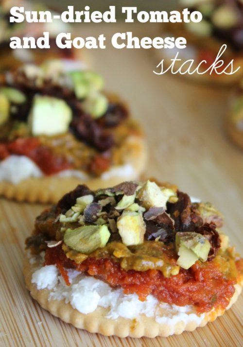 Sun-dried Tomato and Goat Cheese Stacks #StackItUp