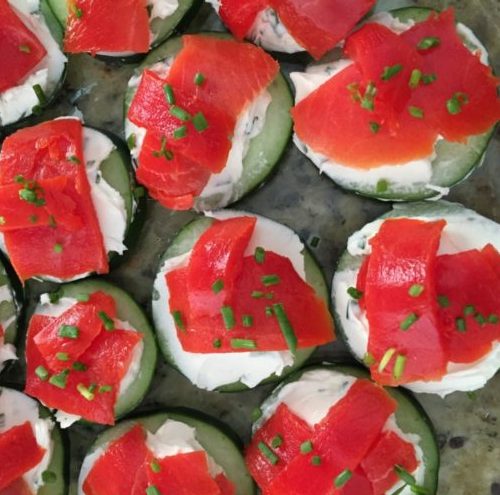 Smoked Salmon Cucumber Bites