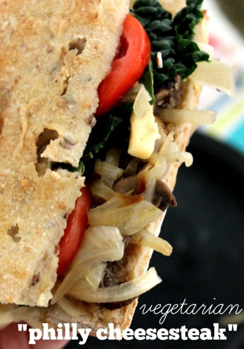 Vegetarian Philly Cheesesteak #SundaySupper