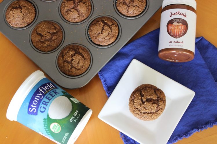 Chocolate Hazelnut and Banana Muffins #stonyfieldblogger