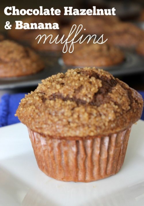 Chocolate Hazelnut and Banana Muffins #stonyfieldblogger