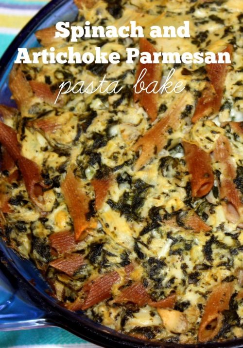 Spinach and Artichoke Parmesan Pasta Bake