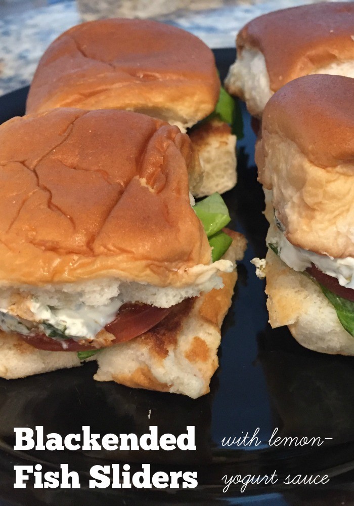 Blackened Fish Sliders with Lemon-Yogurt Sauce