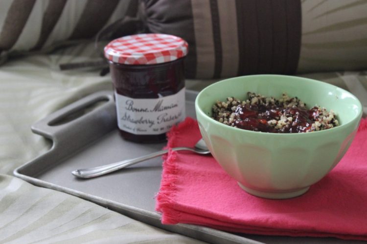 Breakfast Quinoa with #BonneMaman Strawberry Preserves #SayItWithHomemade