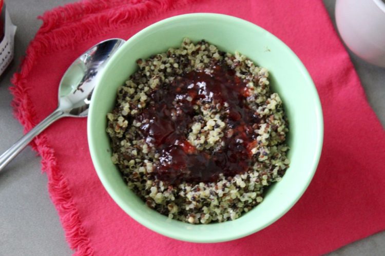 Breakfast Quinoa with #BonneMaman Strawberry Preserves #SayItWithHomemade